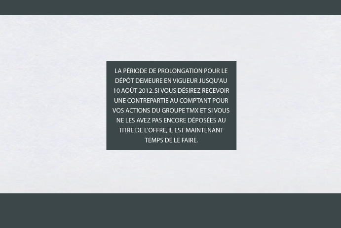 Attention TMX Group Shareholders: ACTION REQUIRED